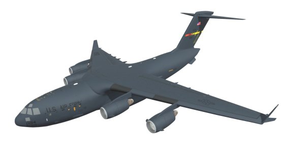 C-17环球霸王3D模型 C17 Globemaster 环球霸王III 大型军用运输机 战略运输机 重型运输机