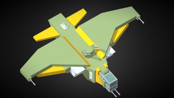 Lowpoly卡通战斗机 卡通飞机 卡通军用飞机