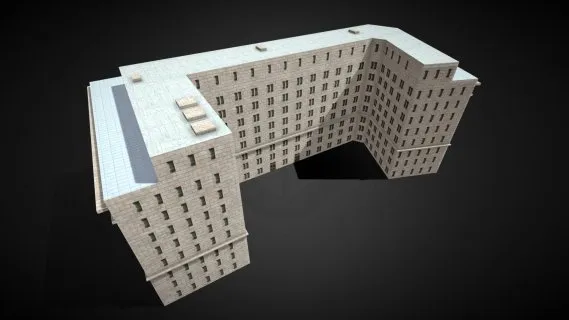 联邦监狱大楼 西方建筑 建筑楼 公寓楼 西方高楼 欧式建筑群