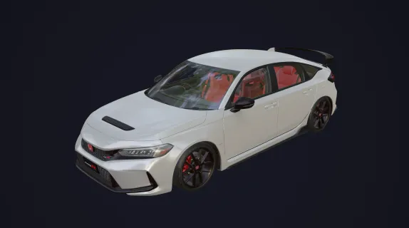 2023本田思域R型GT赛车 思域汽车 拉力赛汽车 比赛汽车 赛事汽车