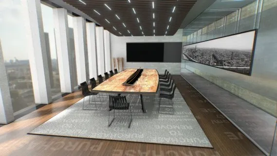 VR现代会议室 办公桌 办公室 会议室 开会的地方 大型会议室