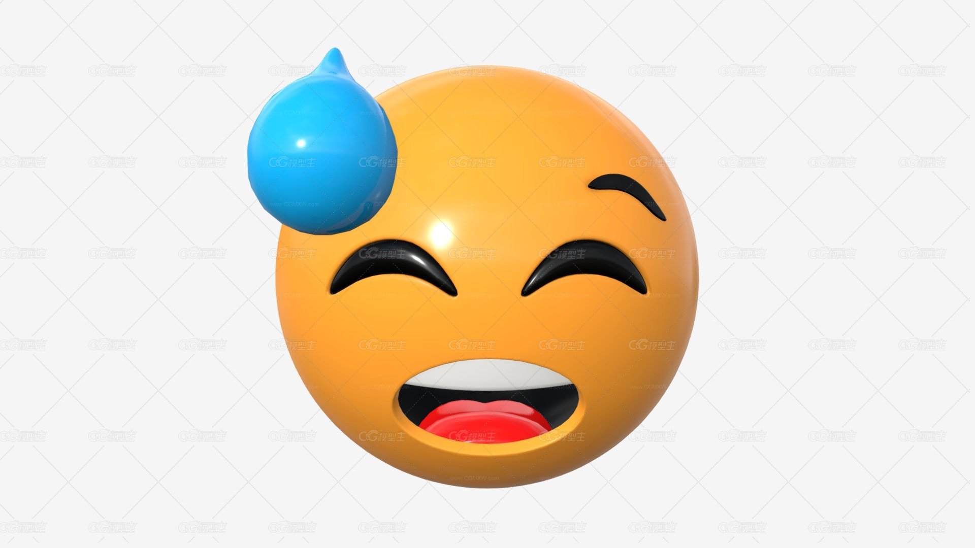 出冷汗表情符号 现代表情包 微信表情包 卡通表情 搞笑搞怪emoji表情包-1