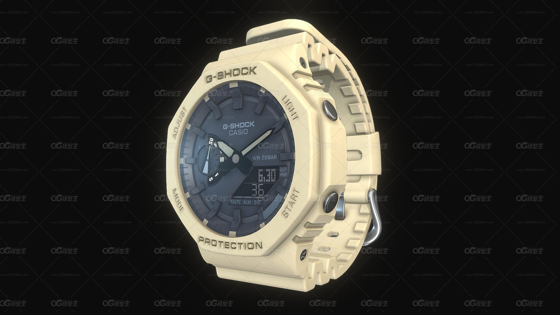 观看卡西欧G-Shock GA-2100-5ADR-1