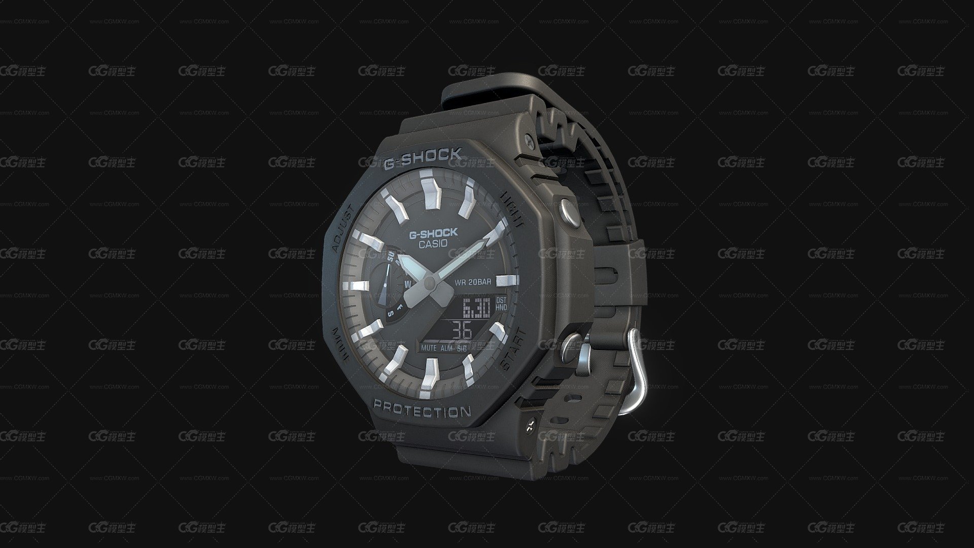 观看卡西欧G-Shock GA-2100-1ADR-1