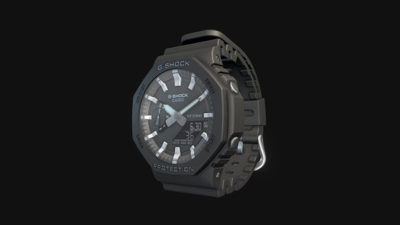 观看卡西欧G-Shock GA-2100-1ADR