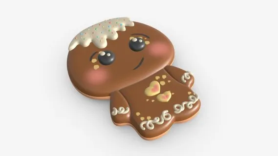饼干可爱的女孩 圣诞饼干 饼干人