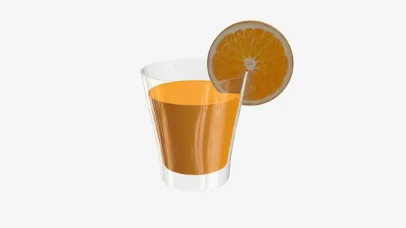 橙汁玻璃杯 橙汁杯 橙汁品酒杯 玻璃杯 果汁杯子 橙子