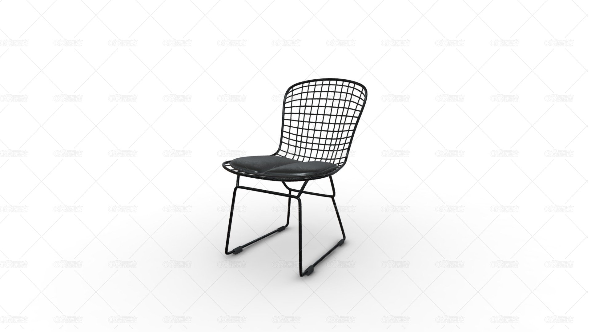 TM920.Silla Auxiliar Bertoia Negro Negro-1