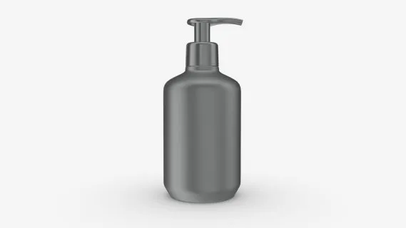 带剂量器的塑料洗发水瓶 沐浴露瓶 产品瓶子模型 瓶子 化妆瓶 洗发水瓶 按压瓶