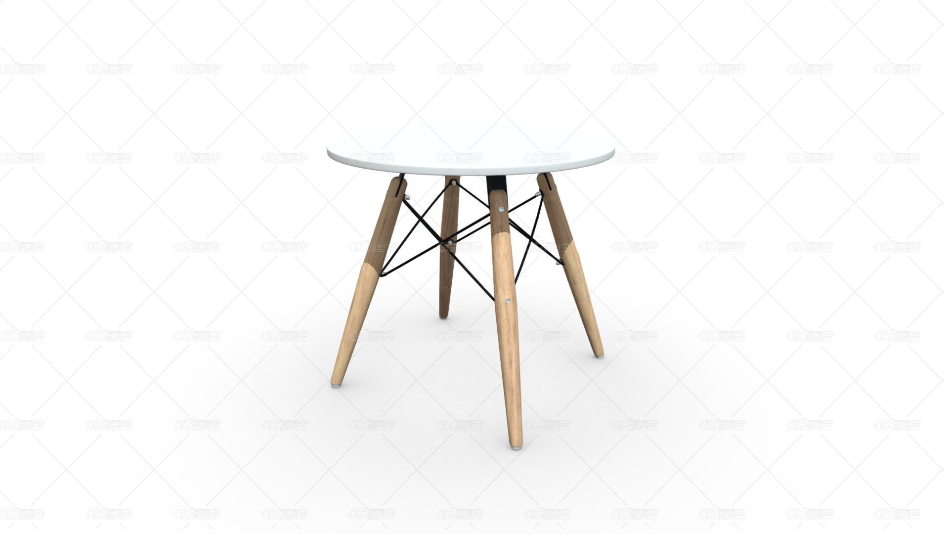 TM907.Mesa Auxiliar Eames Plastico Blanco-1