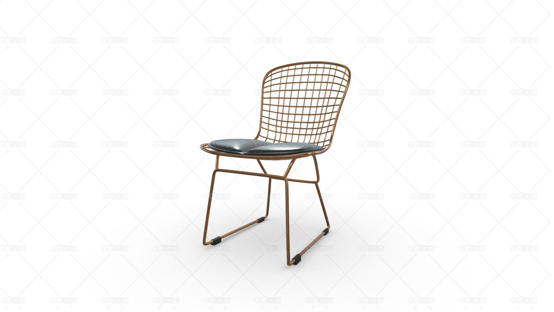 TM920.Silla Auxiliar Bertoia Cobre Negro-1