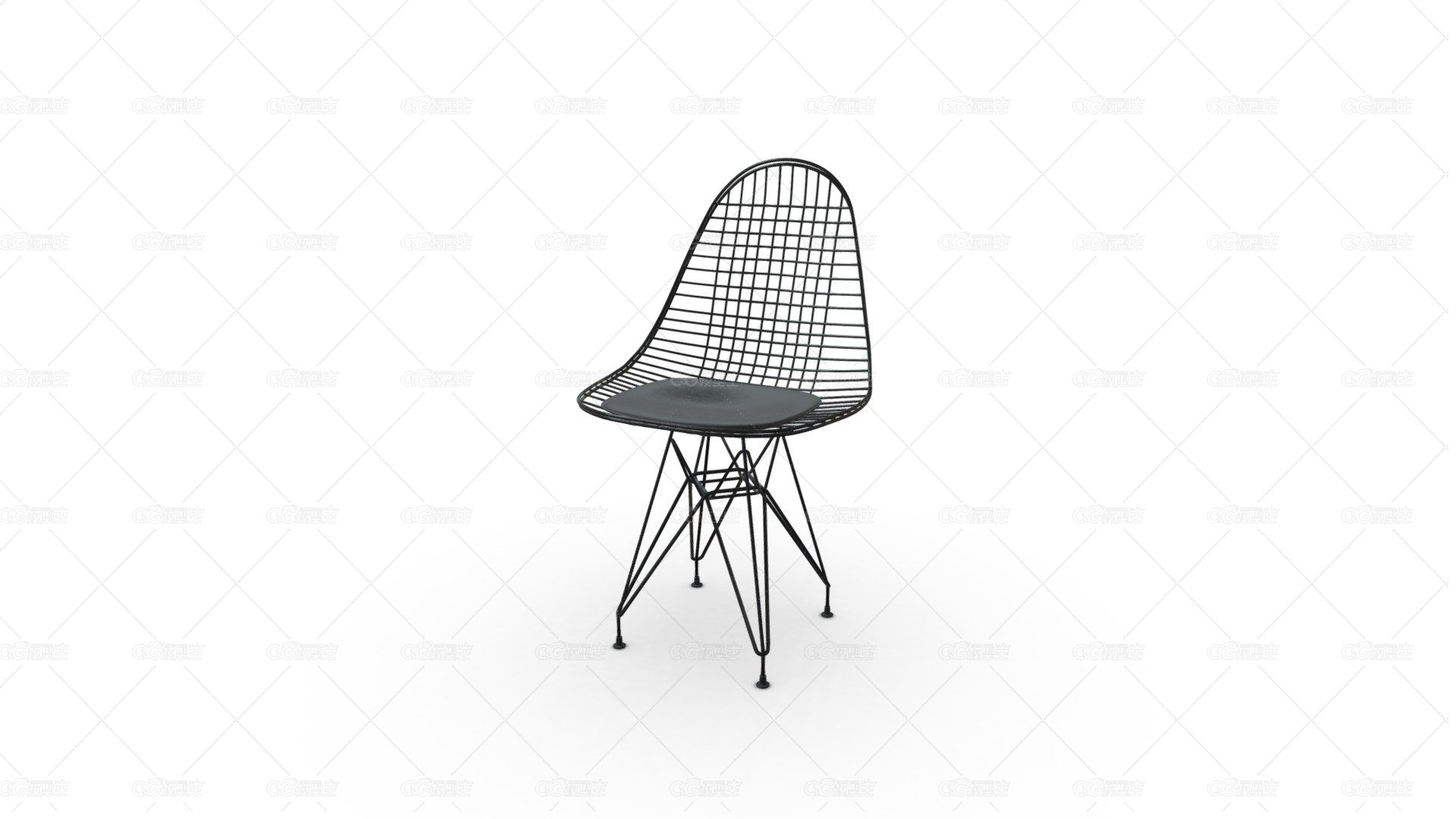 TM921.Silla Auxiliar Bertoia Small Negro-1