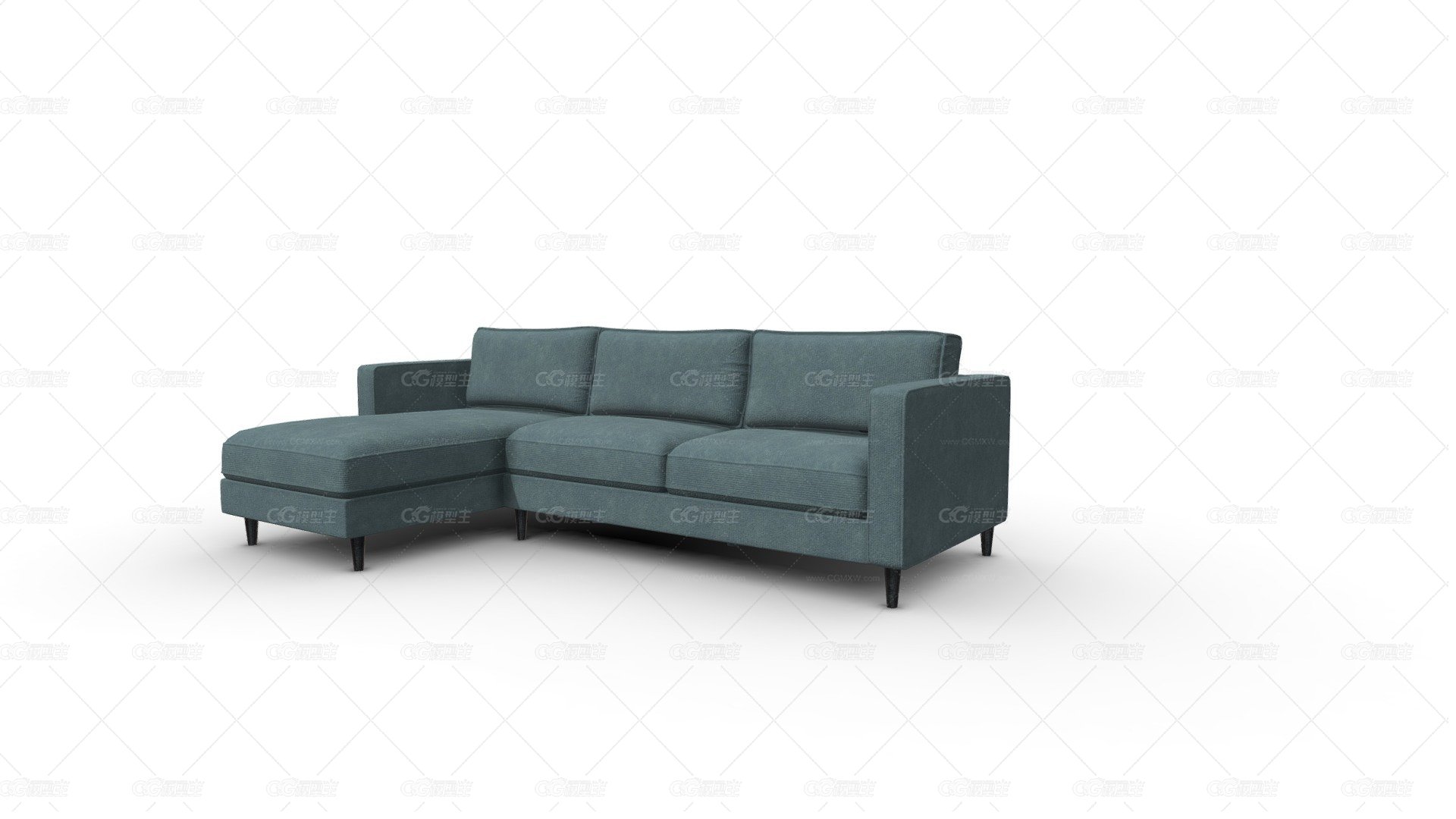 Sofa En L Izquierdo曼哈顿Azul牛仔-1