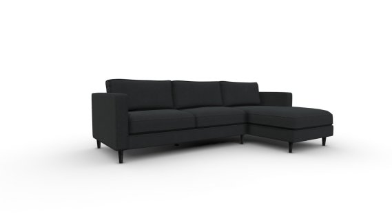 Sofa en L Derecho Manhattan Gris Oscuro