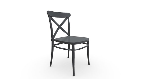 SILLA AUXILIAR MARRAKECH PLASTICO NEGRO