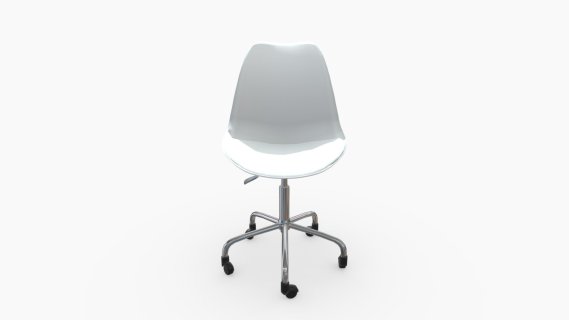 Silla Giratoria Dima Plastico Sintico Blanco