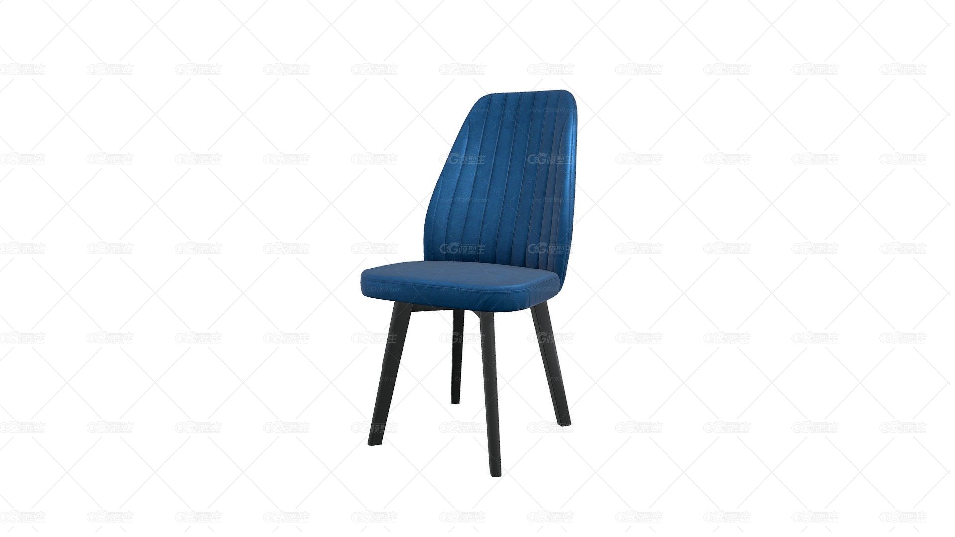 Silla De Comedor Seattle Terciopelo Azul V24 P.N-1