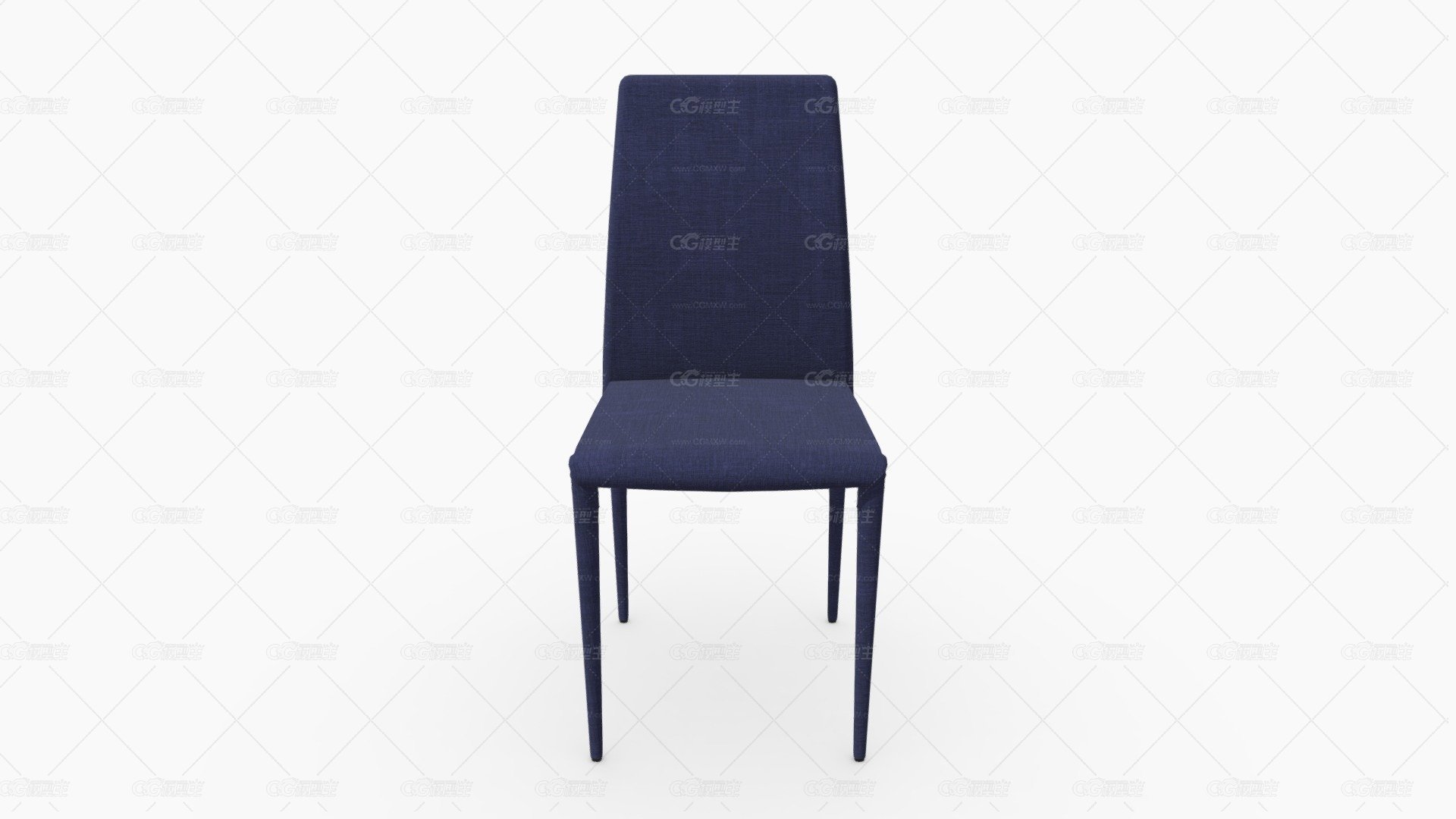 Silla de Comedor Piana Tela Azul-1