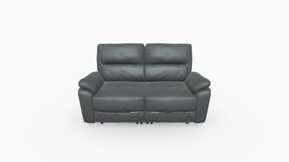 Sofa Dos Puestos Sweden Cuero PVC Neg C Gris