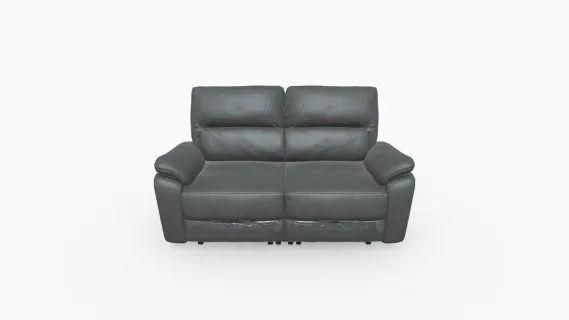 Sofa Dos Puestos Sweden Cuero PVC Neg C Gris