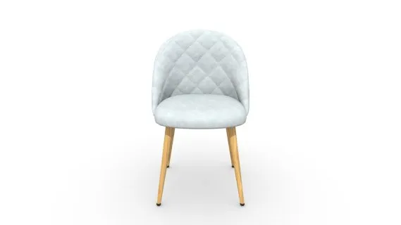 SILLA DE COMEDOR LYON TELA GRIS CLARO