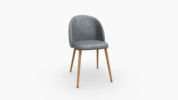 SILLA DE COMEDOR JOLIE TELA GRIS-金属天然