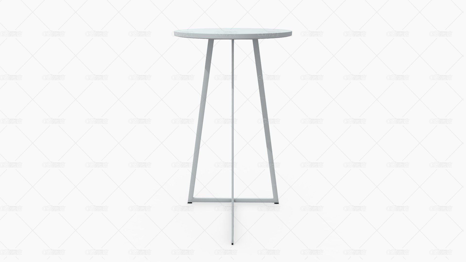 Mesa Auxiliar Alta薄金属Plastico Blanco-1