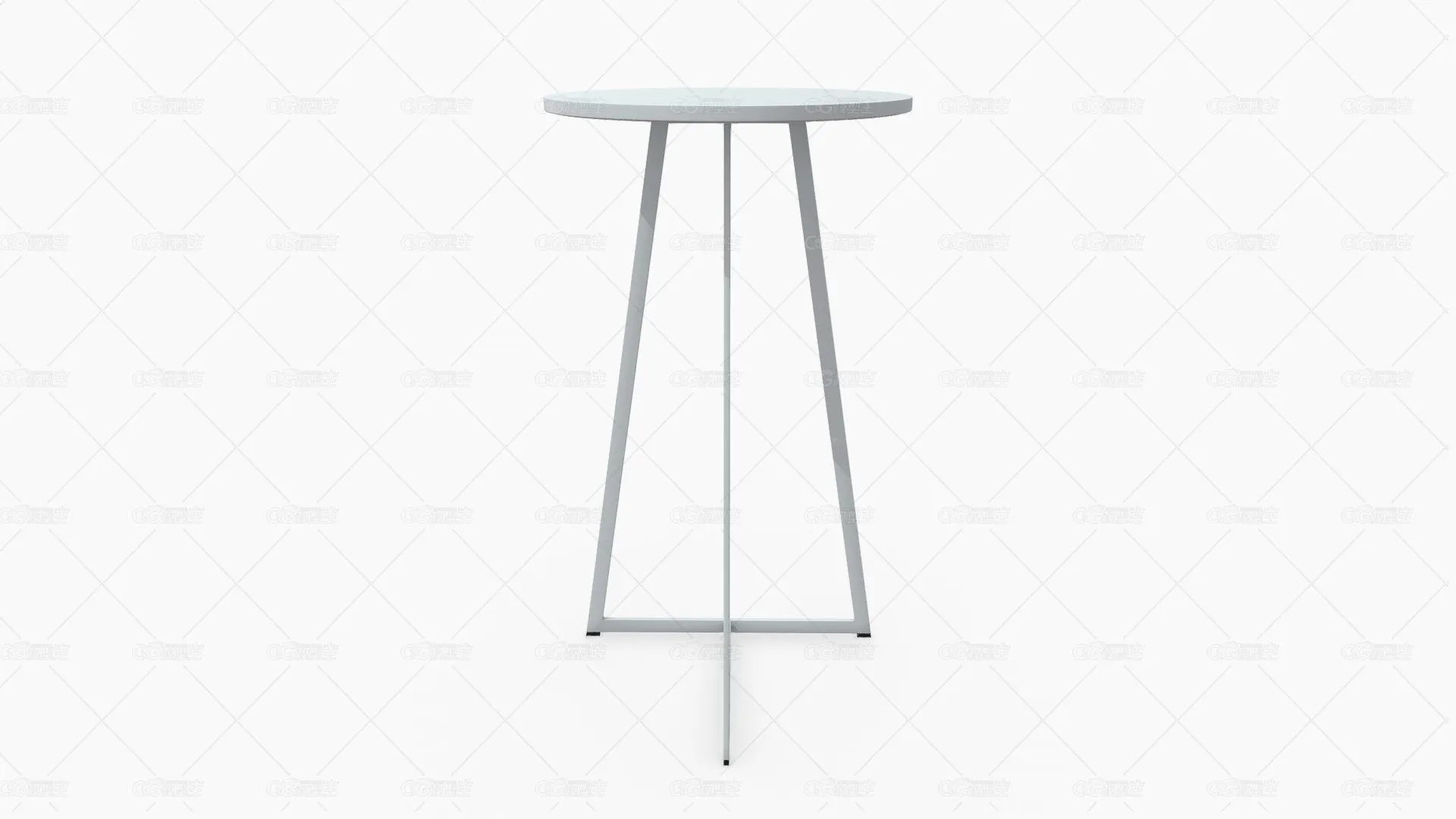 Mesa Auxiliar Alta薄金属Plastico Blanco-1