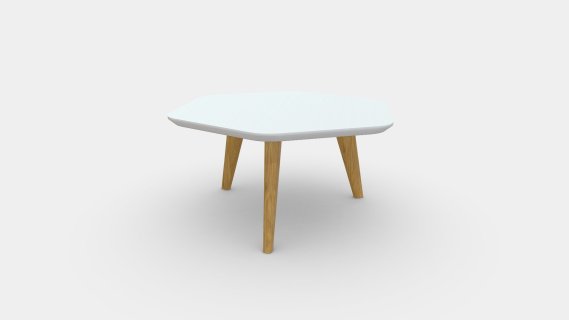 Mesa De Centro六边形77x41cm Patas天然