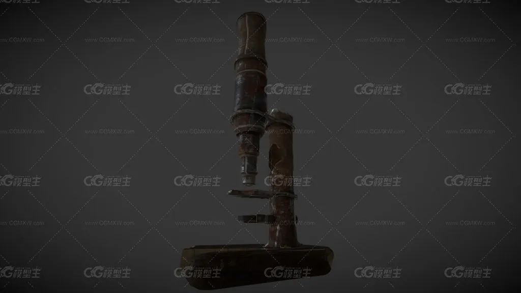 破旧的显微镜 卡通 动漫 影视 游戏 3D模型-1