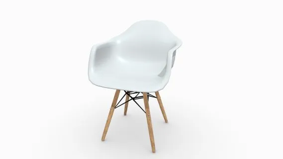 M922_sillaAuxiliarAmesConBrazos PlasticoBlanco
