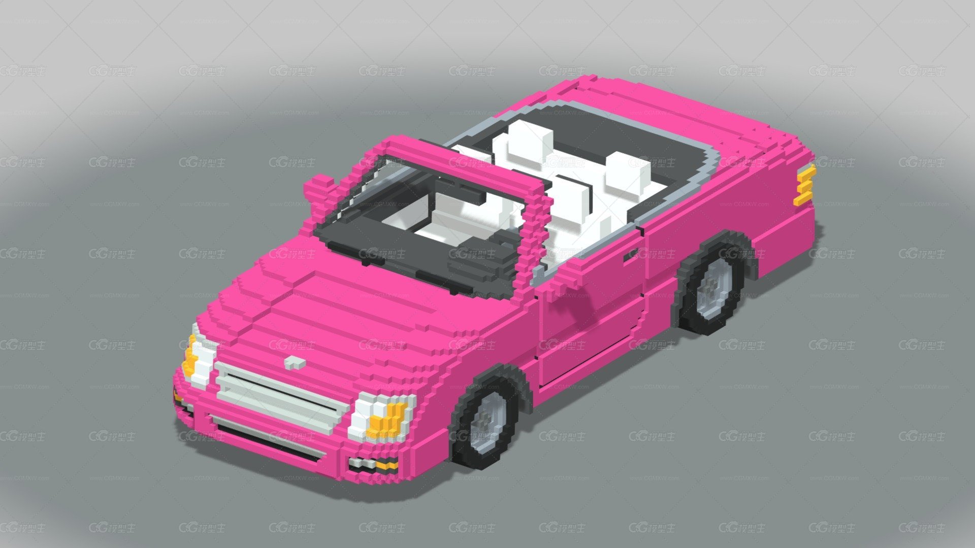 Voxel敞篷车（芭比风格）-1