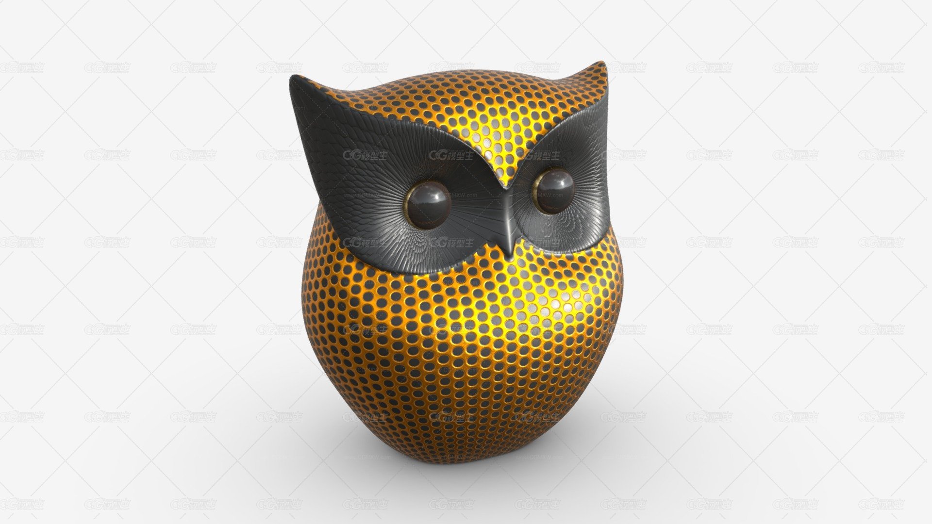 金属雕塑 猫头鹰雕像 艺术品 猫头鹰摆件-1