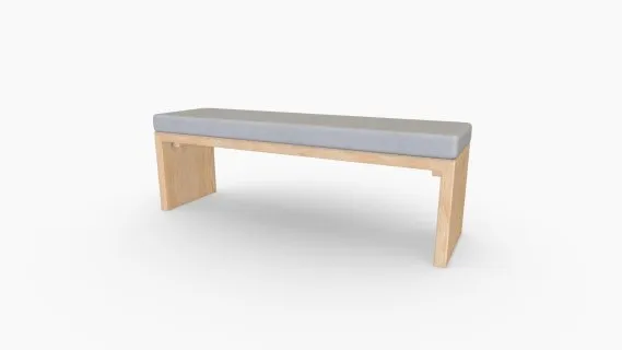 M728.Banca U Tapizada Gris Pino