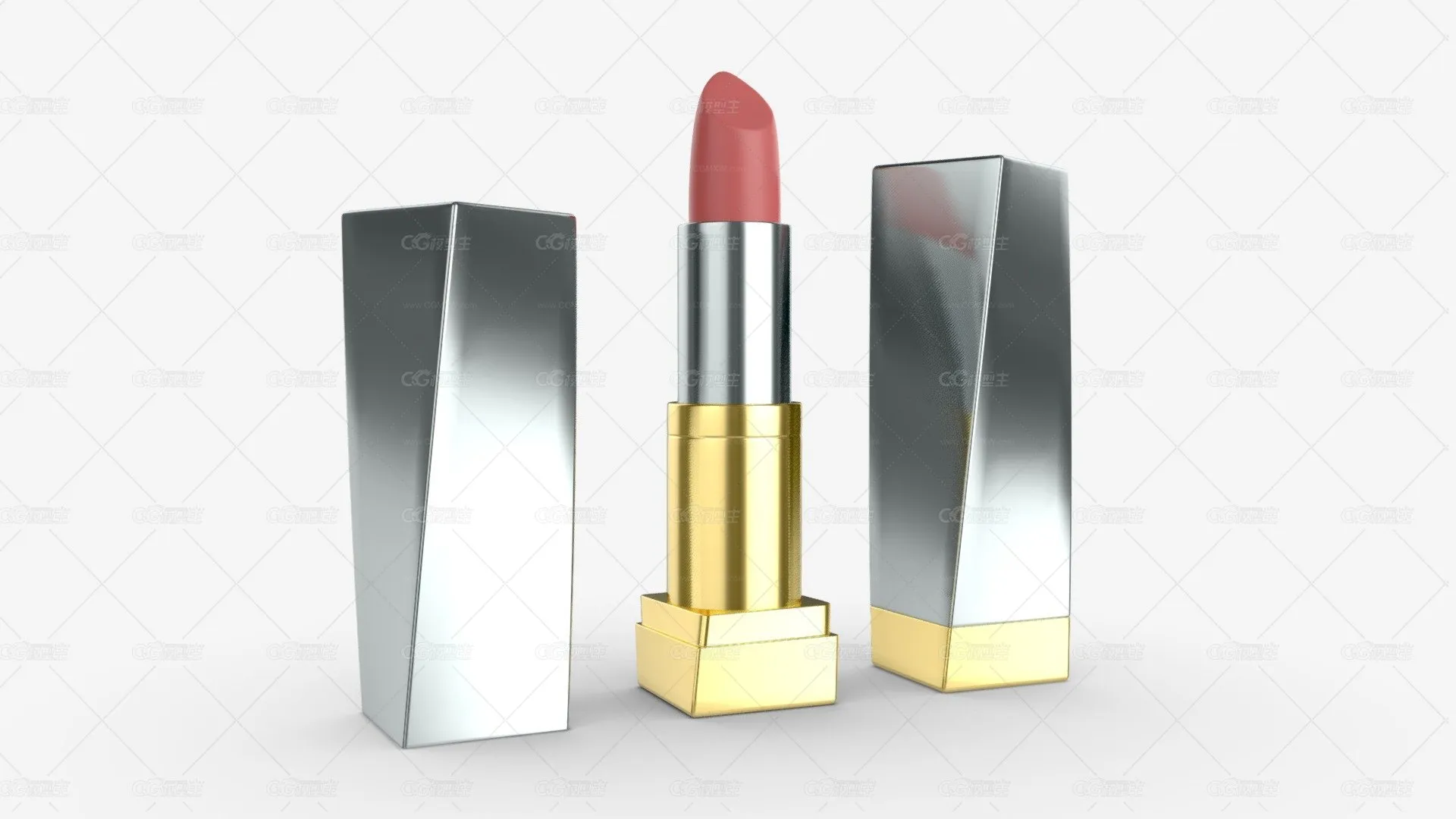 红色口红 女人口红 女性化妆品 涂抹嘴唇 唇彩 唇膏 美妆 Lipstick-1