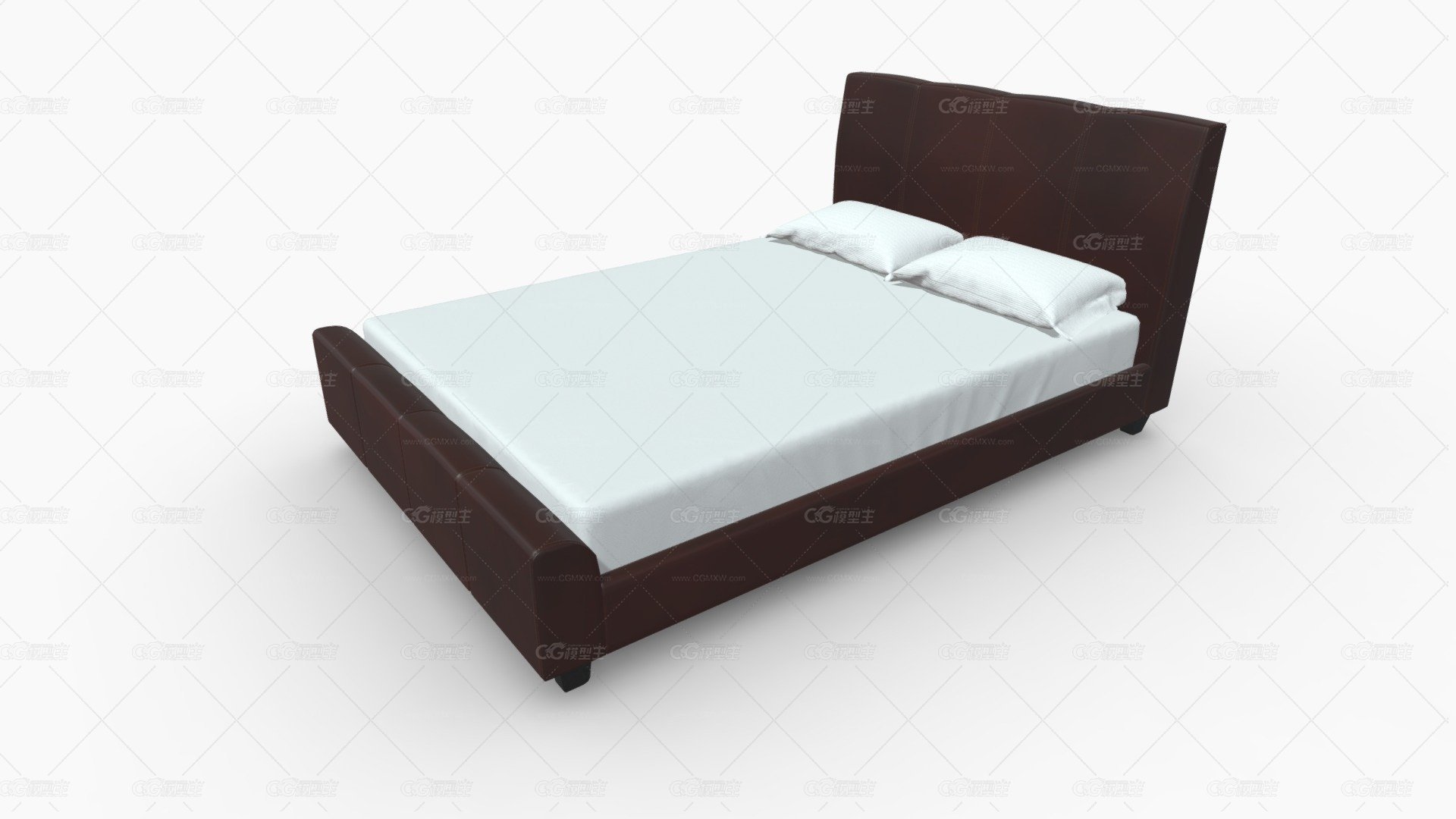 M821_cama SandtonDoble140x190 Cuero烧结咖啡馆-1