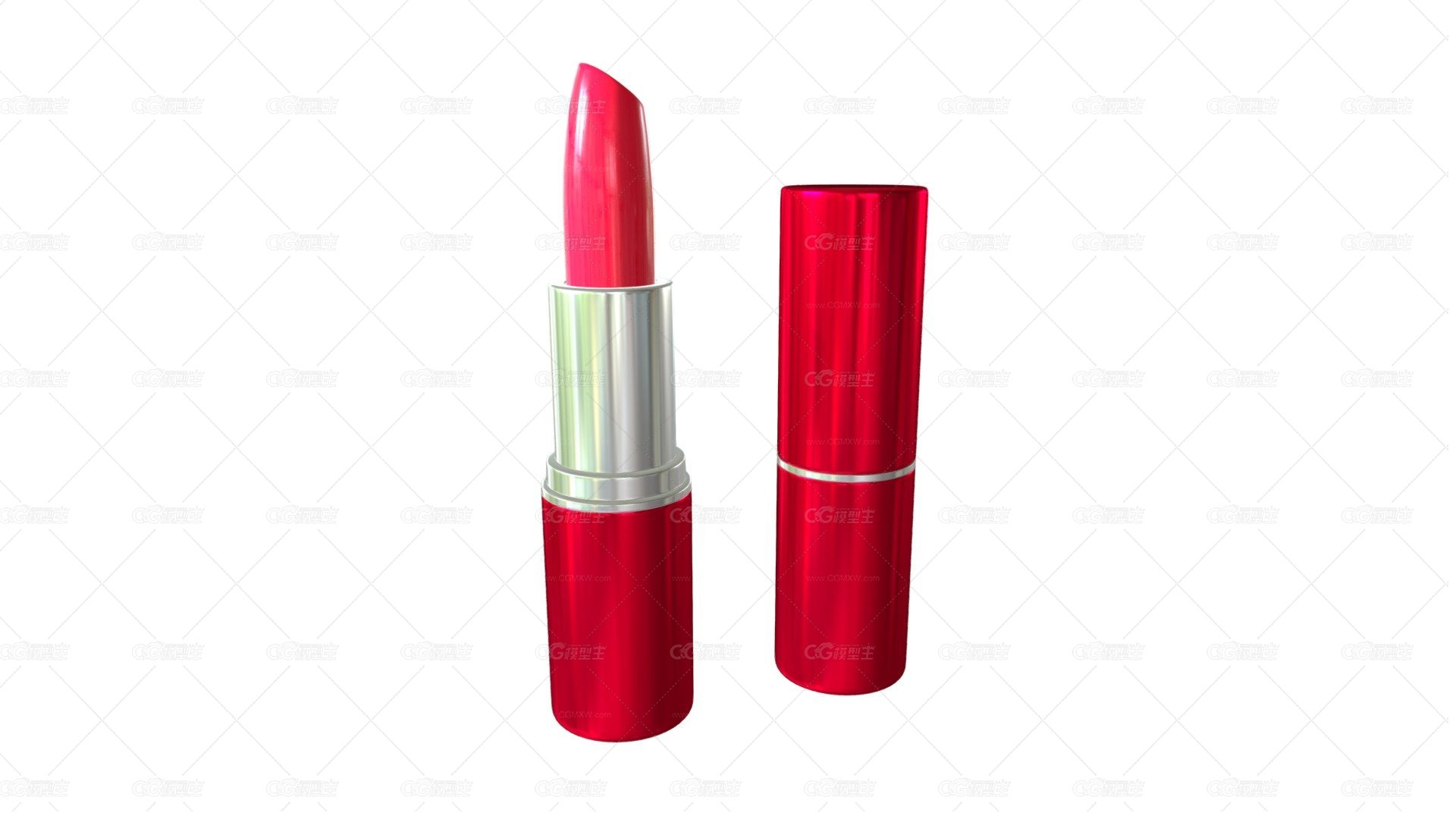 红色口红 女人口红 女性化妆品 涂抹嘴唇 唇彩 唇膏 美妆 Lipstick-1