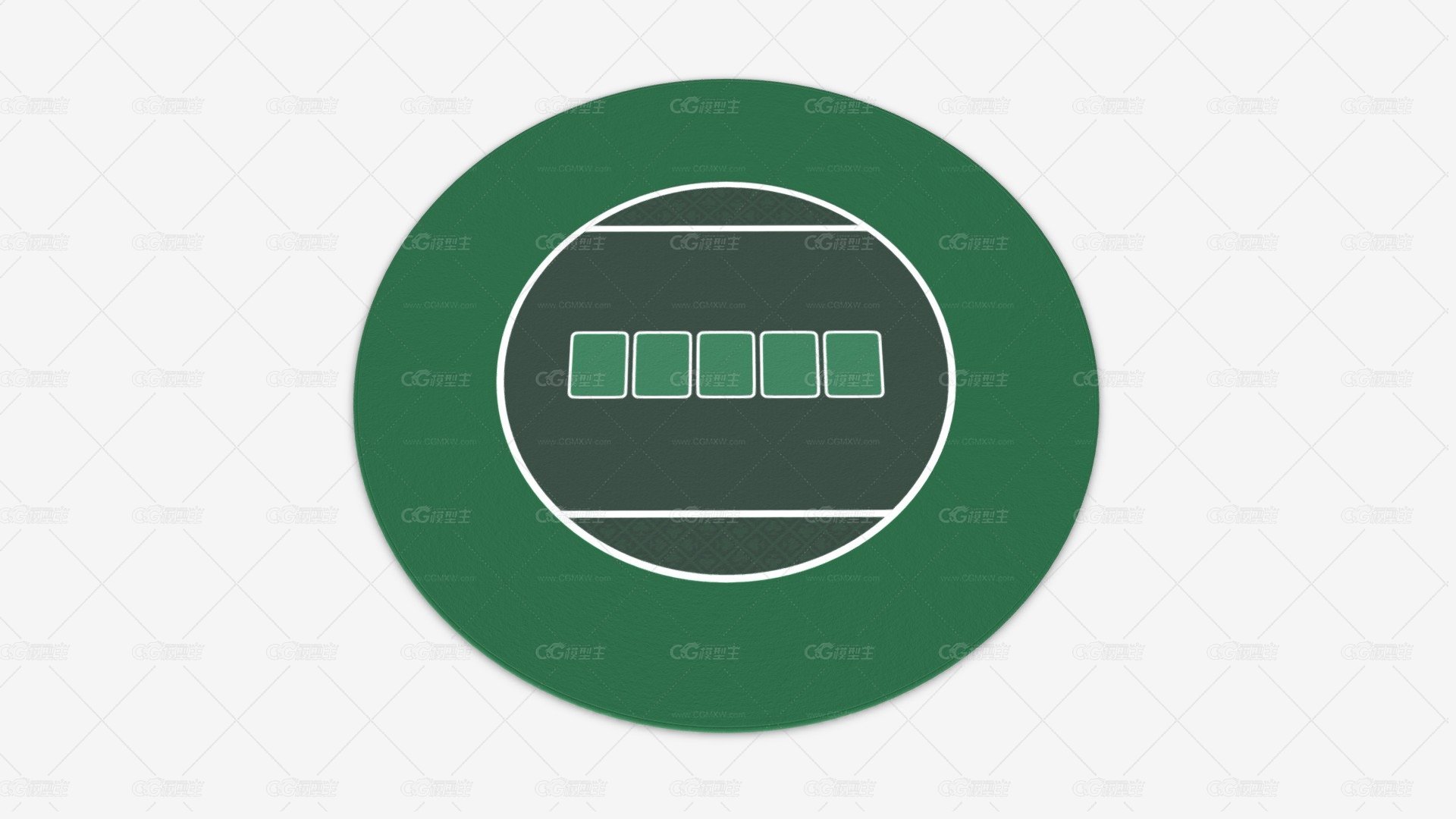 扑克牌圆桌垫 牌桌桌垫 赌桌桌垫 赌场道具-1