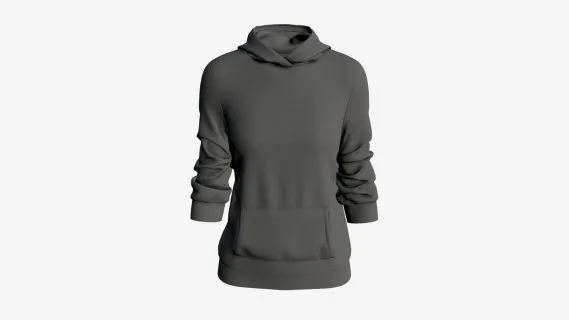 黑色女式口袋连帽衫 卫衣 hooded衣服 连帽卫衣女性女款卫衣运动装连帽衫休闲装服装外套