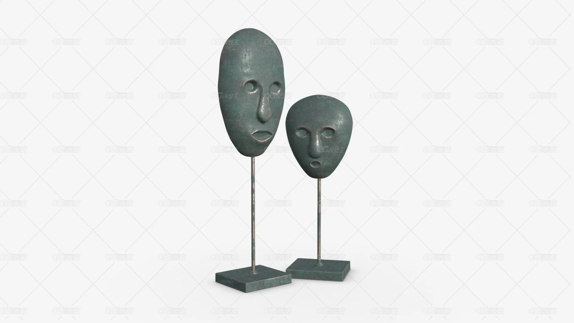 人脸雕塑摆件 室内摆件 工艺品-1