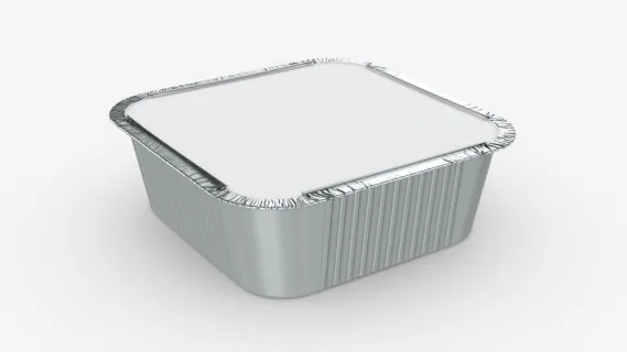 食品箔托盘 一次性锡纸盒 长方形铝箔餐盒 带盖可加热烧烤烤鱼锡纸打包盒子