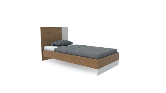 Cama Trix Sencilla 100x190cm Lam Rovere blanco