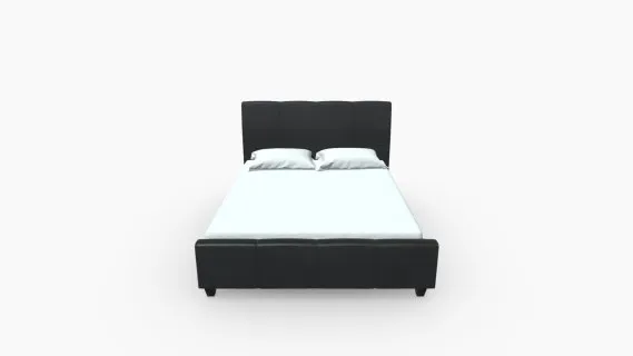 CamaSandtonDoble140x190CueroSinticoNegro