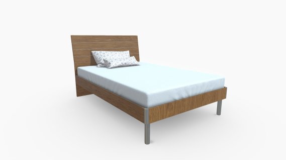 Cama Marc Semidole 197x127x100cm Lam Nogal