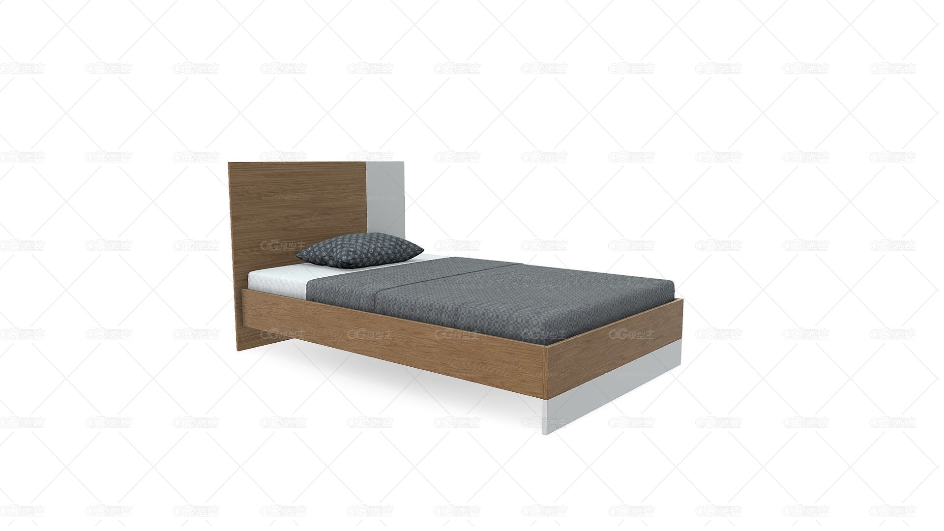 Cama Trix半臂120x190cm Lam Rovere Blanco-1