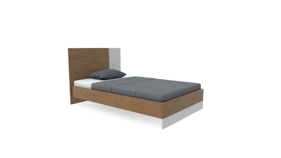 Cama Trix半臂120x190cm Lam Rovere Blanco