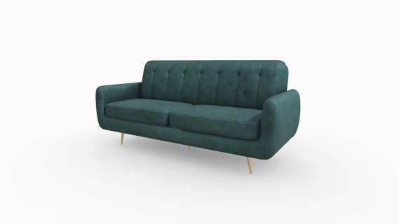 M1036.sofa3PuestosnowTerciopeloVerde