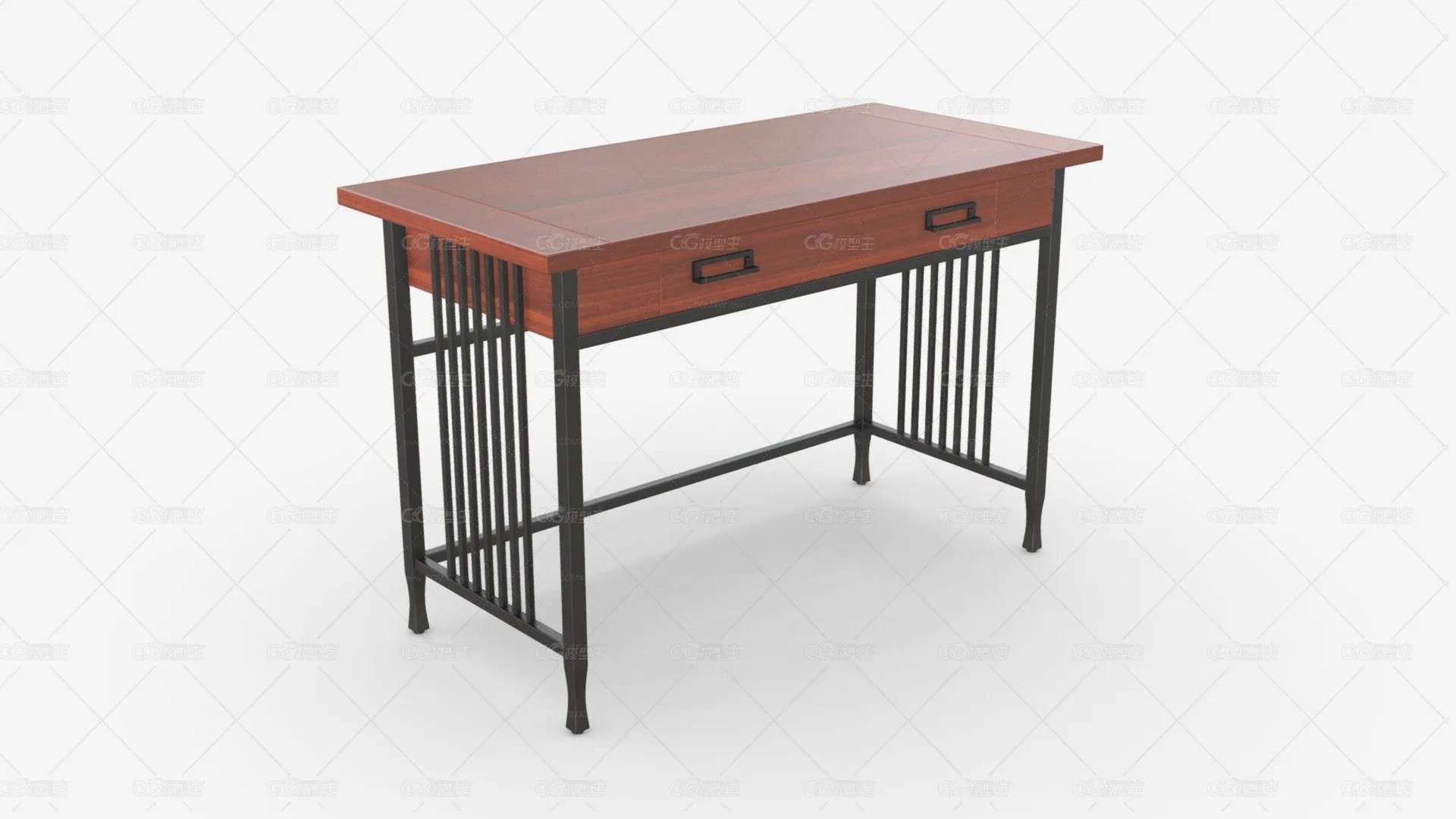 铁艺电脑写字台 电脑桌 办公桌 书桌 工作台-1