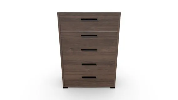 557089 GAVETERO DOMENICO 80x39x112CM LAM NOGAL