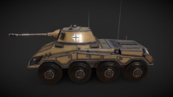 Lowpoly Sd Kfz 234彪马